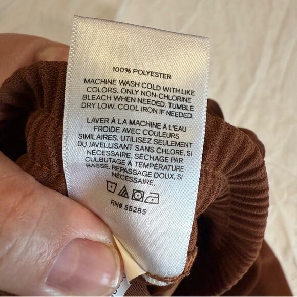 Express Brown Ankle Mid Rise Cropped Jogger Pants sz L - Picture 5 of 12